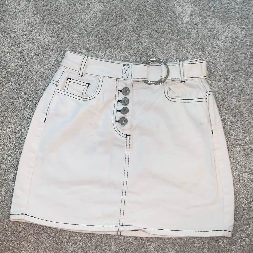 Urban Outfitters White Jean Skirt